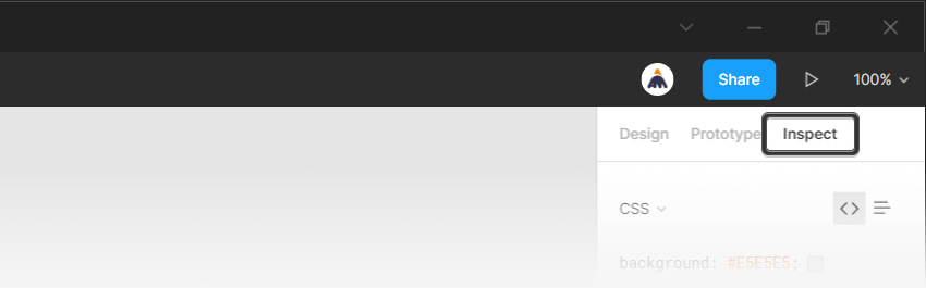 Figma Inspect Tab